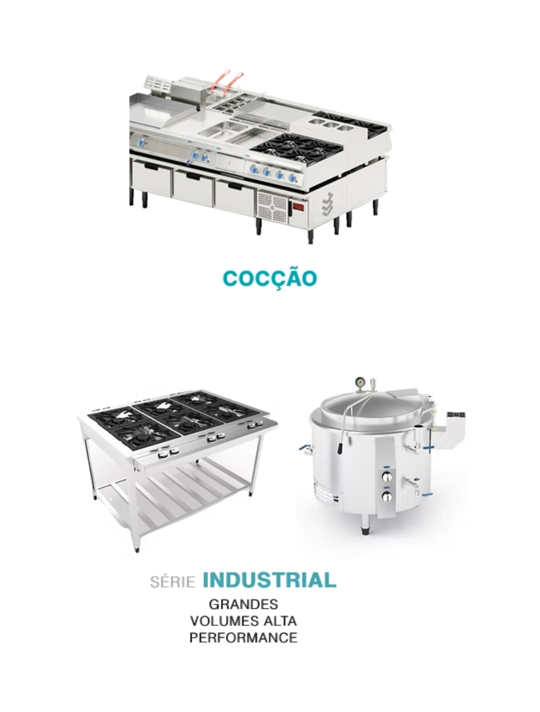 Linha de cocção Elvi para cozinhas profissionais